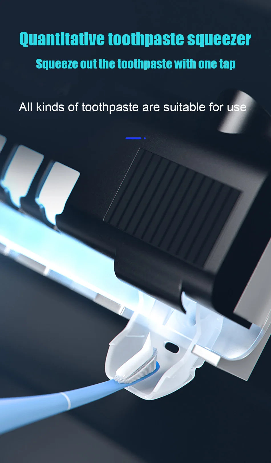 Automatic Toothpaste Solar Energy UV Toothbrush Holder Wall Toothbrush Sterilizer Dispenser Squeezers Bathroom Accessories