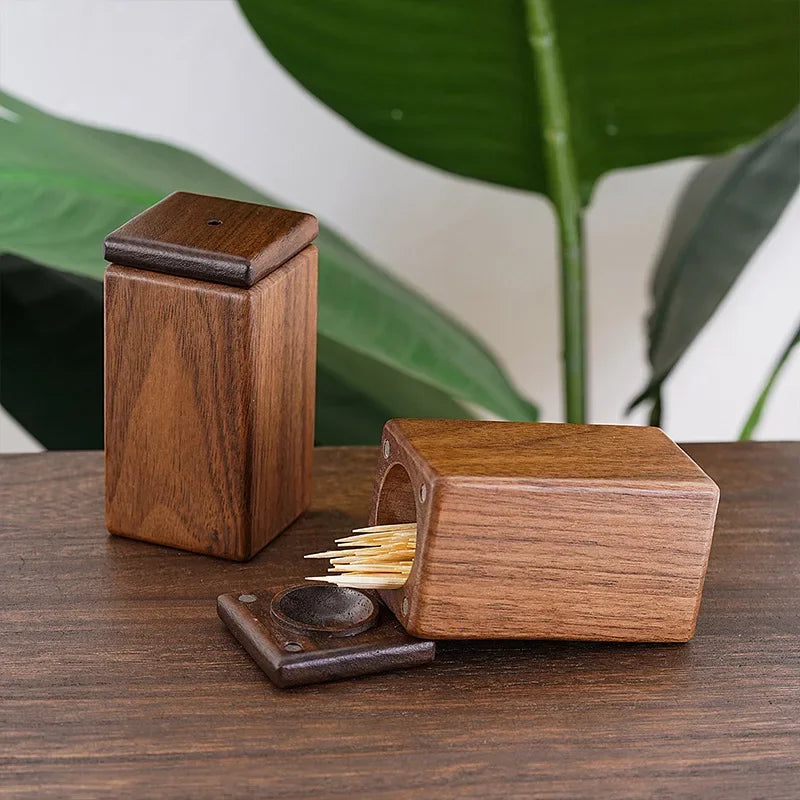Black walnut toothpick holder