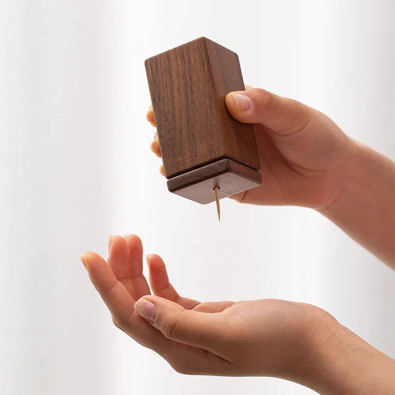 Black walnut toothpick holder