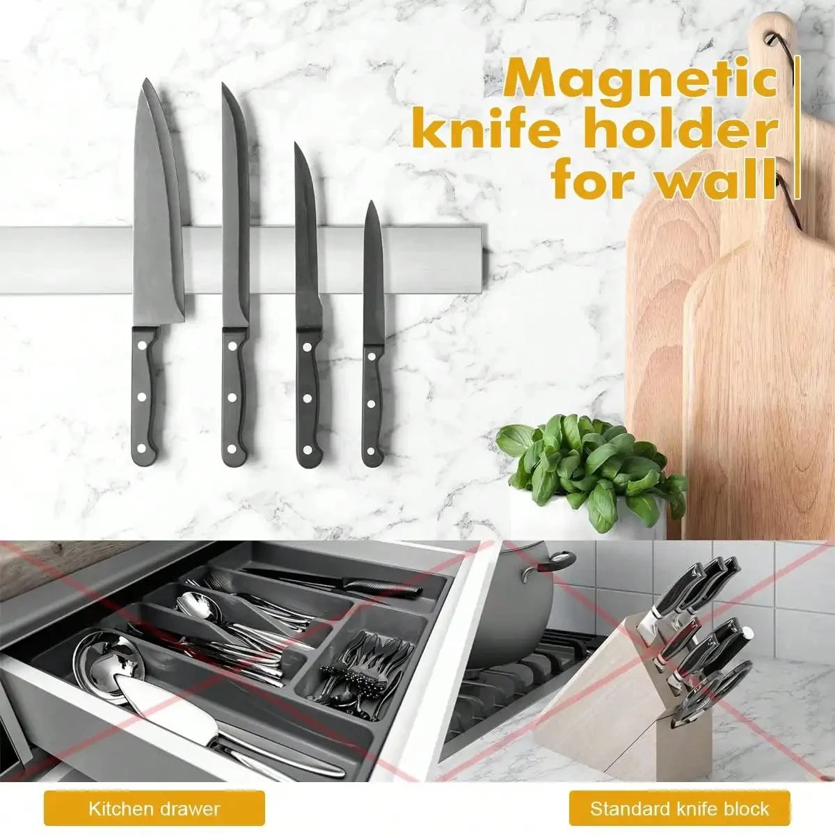 Magnetic knife holder