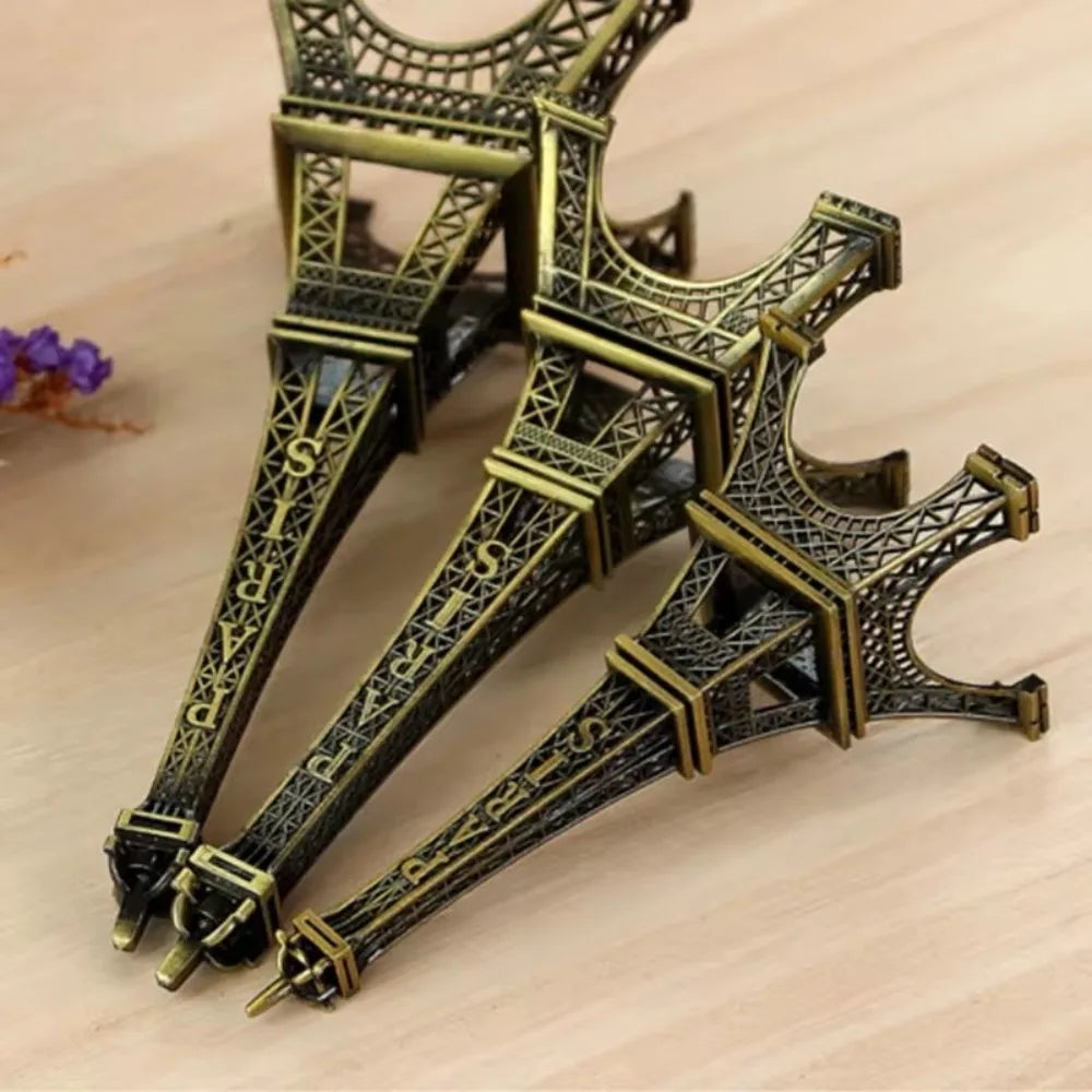Metal Eiffel Tower Statue Bronze Exquisite Design Eiffel Tower Decorative Ornaments 7 Sizes with Box Architectural Collectibles