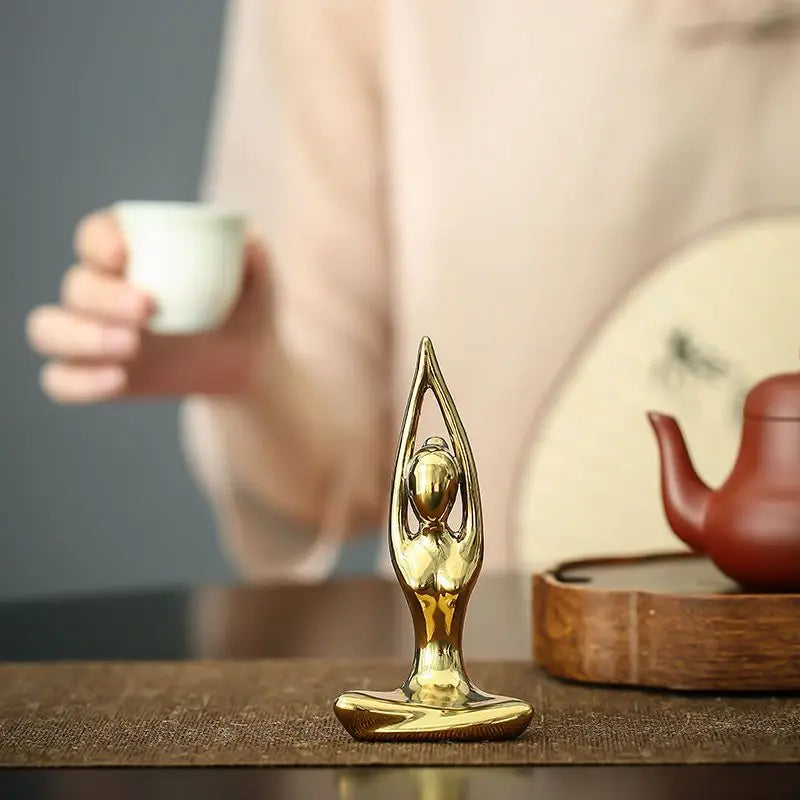 Decorative yoga meditation statue