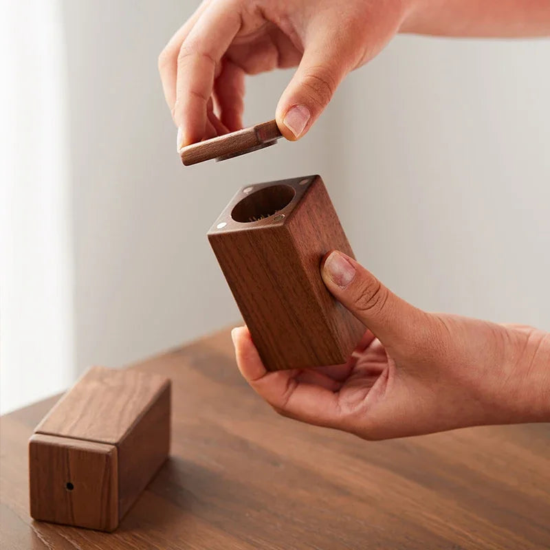 Black walnut toothpick holder