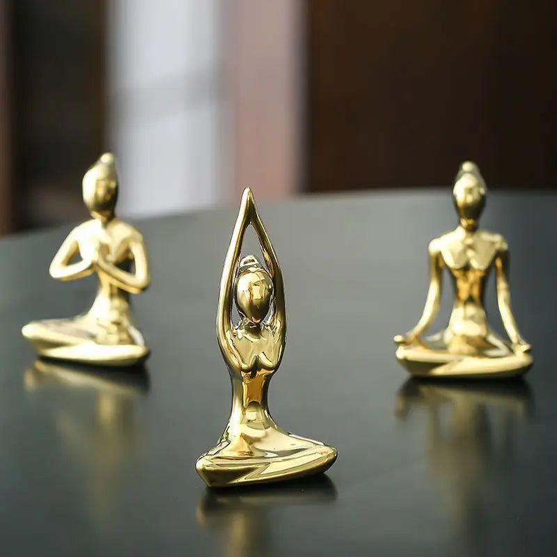 Decorative yoga meditation statue