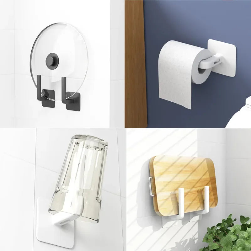 Wall-mounted support hooks