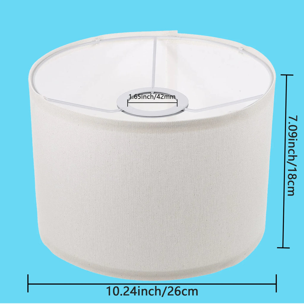 Drum Lamp Shades for Table Lamp/ Floor Lamp 10.24' Top X 10.24' Bottom X 7.09' High Linen Lampshade Lamp Shade,Assembly Required