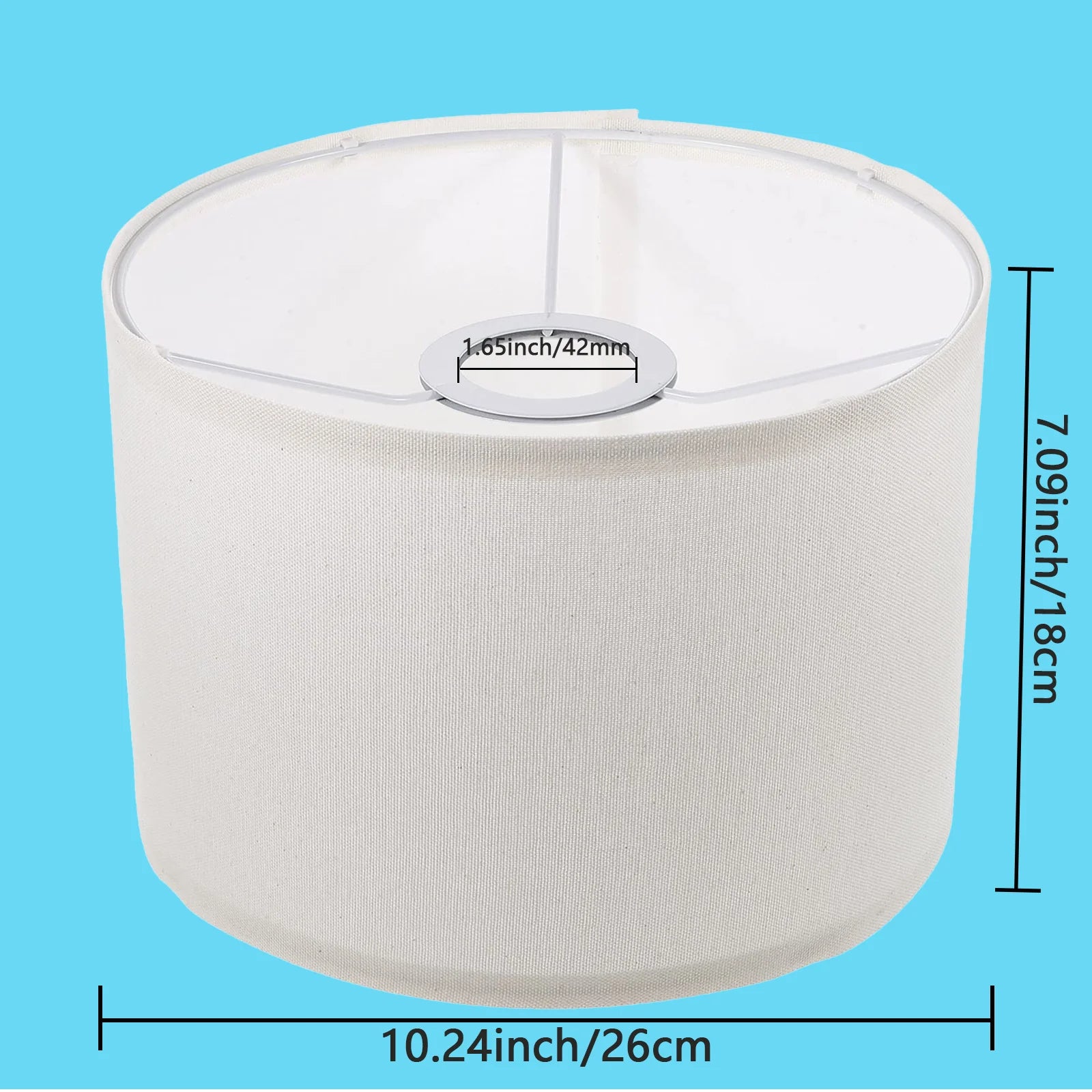 Drum Lamp Shades for Table Lamp/ Floor Lamp 10.24' Top X 10.24' Bottom X 7.09' High Linen Lampshade Lamp Shade,Assembly Required