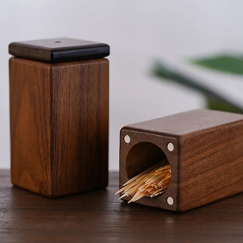 Black walnut toothpick holder